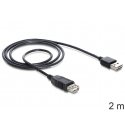 DeLOCK EASY-USB 2.0-A - USB 2.0-A, 2m USB-kaapeli USB A musta DeLOCK EASY-USB 2.0-A - USB 2.0-A, 2m USB-kaapeli USB A musta