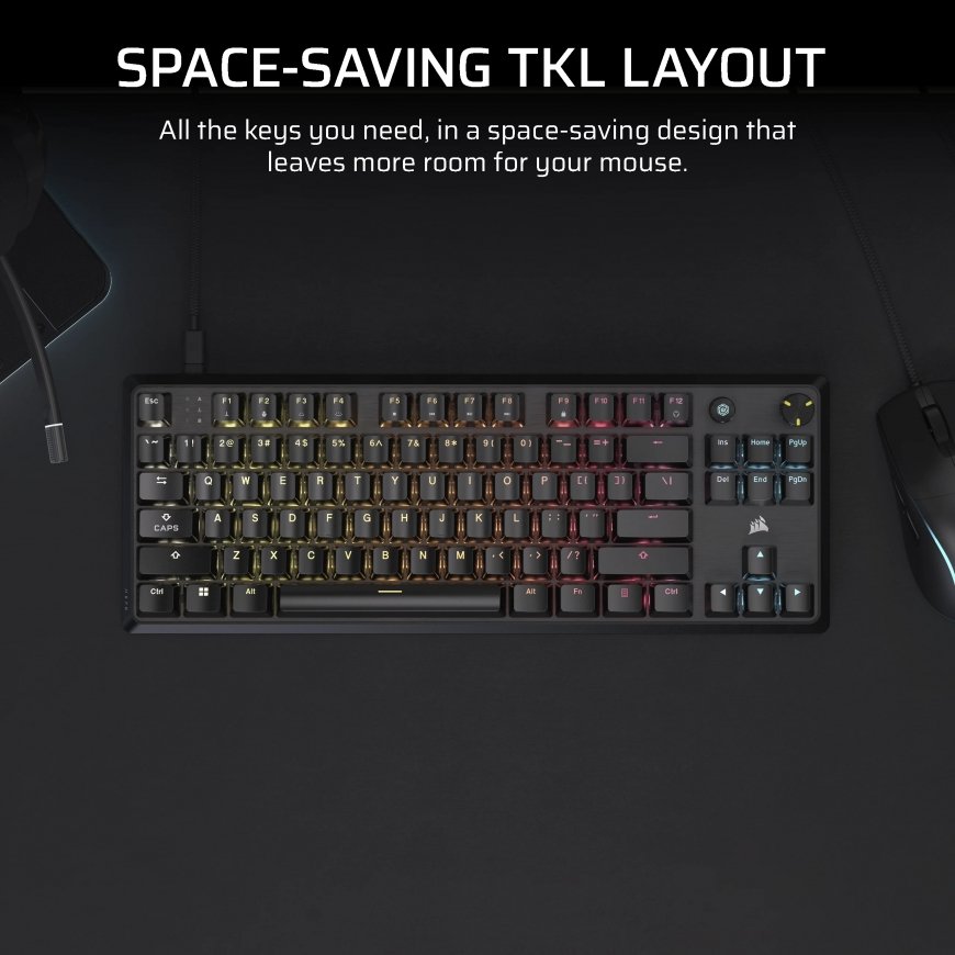 Corsair K70 CORE TKL tastatūra Speļu USB QWERTZ Vācu Melns – 3