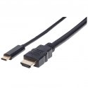 Manhattan 151764 vaizdo kabelio adapteris 2 m C tipo USB HDMI A tipo (standartinis) Juoda Manhattan 151764 vaizdo kabelio adapteris 2 m C tipo USB HDMI A tipo (standartinis) Juoda