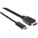 Manhattan 151764 видео кабель адаптер 2 m USB Type-C HDMI Тип A (Стандарт) Черный Manhattan 151764 видео кабель адаптер 2 m USB Type-C HDMI Тип A (Стандарт) Черный