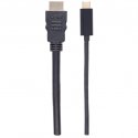 Manhattan 151764 vaizdo kabelio adapteris 2 m C tipo USB HDMI A tipo (standartinis) Juoda Manhattan 151764 vaizdo kabelio adapteris 2 m C tipo USB HDMI A tipo (standartinis) Juoda