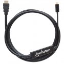 Manhattan 151764 vaizdo kabelio adapteris 2 m C tipo USB HDMI A tipo (standartinis) Juoda Manhattan 151764 vaizdo kabelio adapteris 2 m C tipo USB HDMI A tipo (standartinis) Juoda