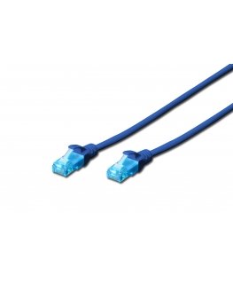 Digitus DK-1512-010/B tīkla kabelis Zils 1 m Cat5e U/UTP (UTP)
