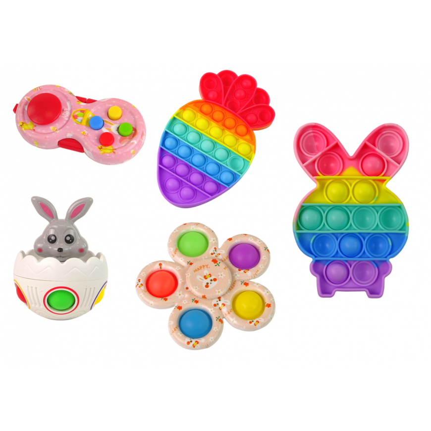 Lean Toys Easter Sensory Toy Set with Pop It – 3