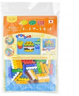 Karpomas Iwako creative mosaic set "KESHI-BLO Dot Art Kit - Fast Food", ER-GLB709