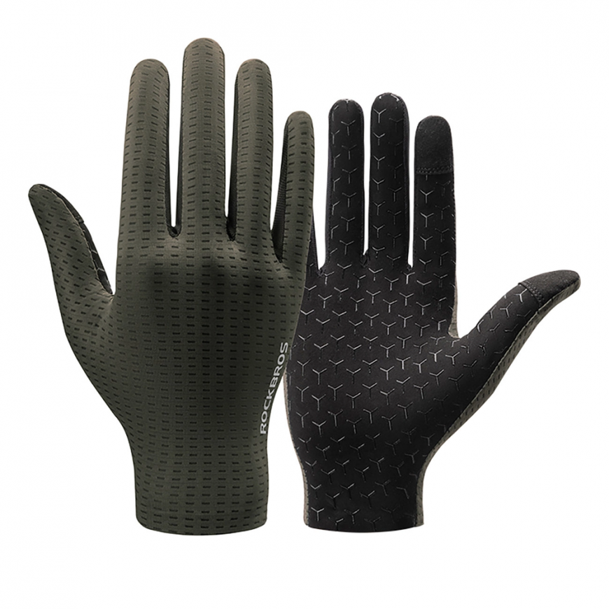 Rockbros Breathable Cycling Gloves, Size: L - Green