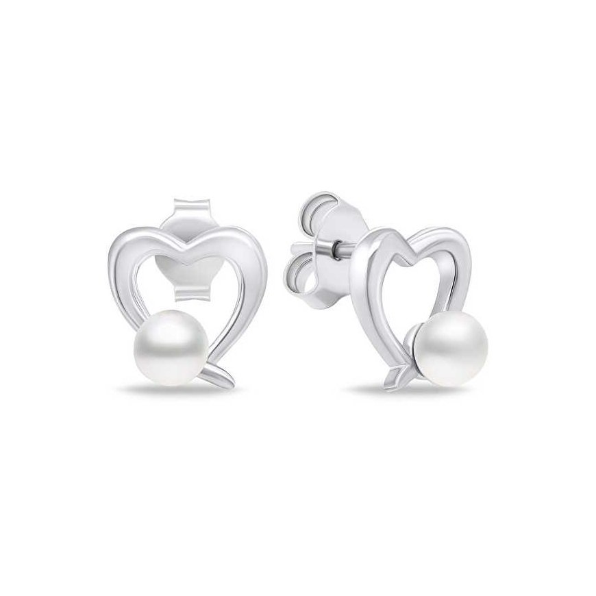 Brilio Silver Romantic silver jewelry set with pearls SET234W (earrings, necklace) – 2