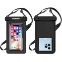 Dėklas FoneKit Atsparus vandeniui Phone Pouch -vesitiivis kotelo puhelimelle, musta Dėklas FoneKit Atsparus vandeniui Phone Pouch -vesitiivis kotelo puhelimelle, musta
