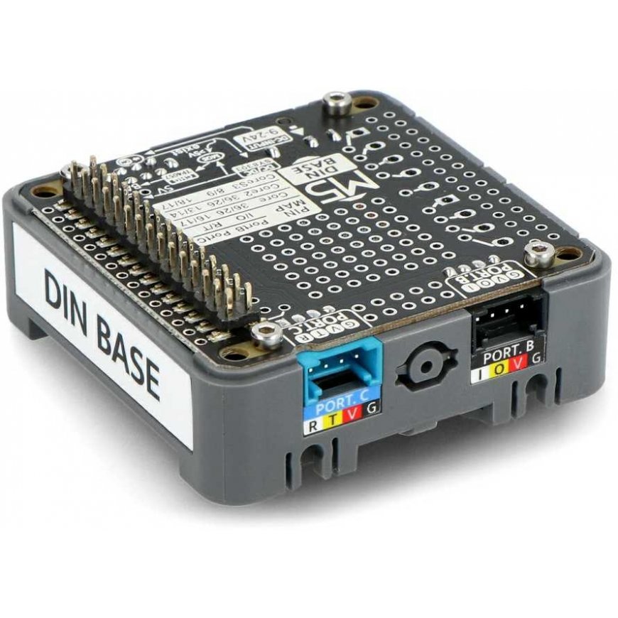 DinBase – cover with 500 mAh battery – for DIN rail – for M5Stack Core development modules – M5Stack M132 – 5
