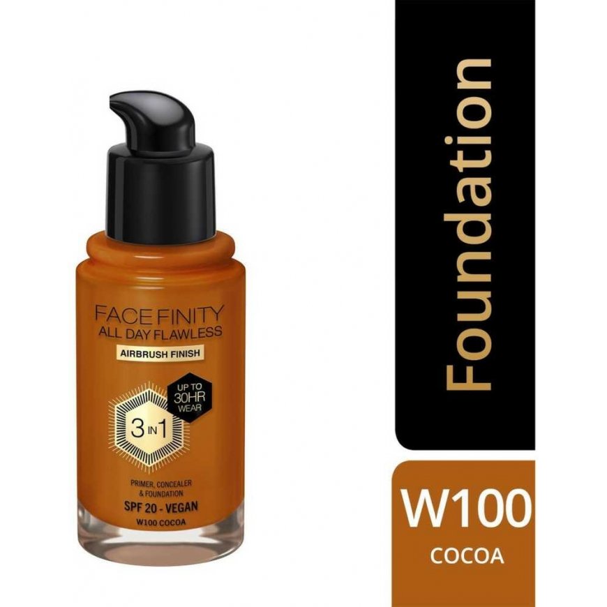 Max Factor Facefinity All Day Flawless makiažo pagrindas moterims 30 ml, spalva: W100 Cocoa – 4
