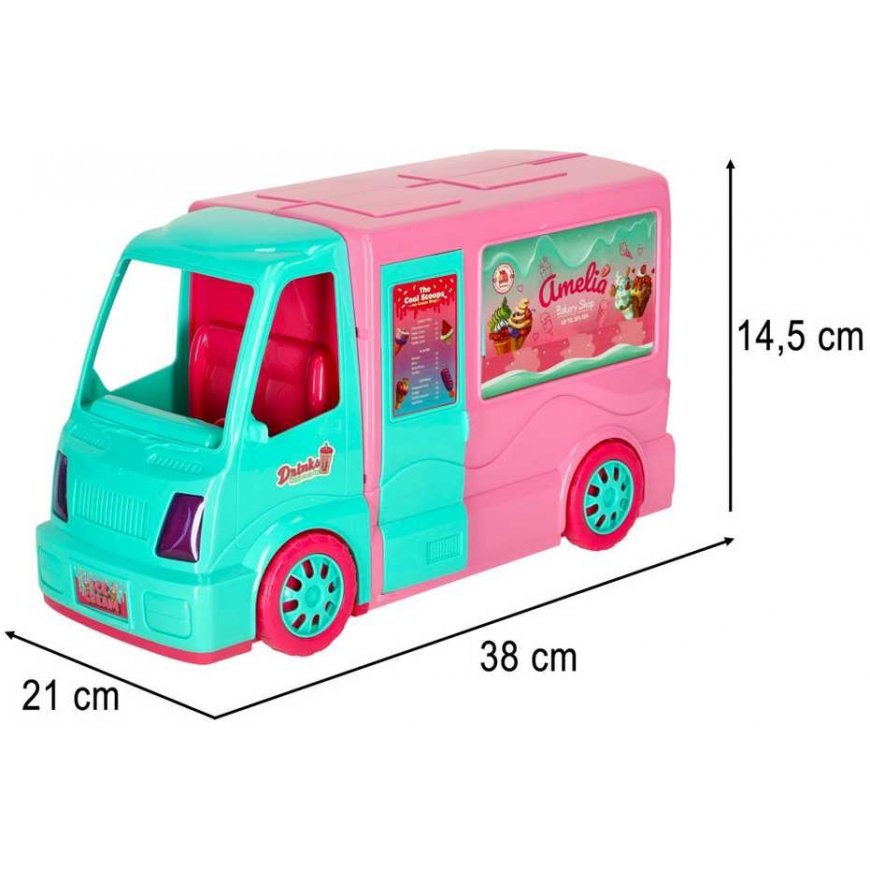 Ikonka Doll car set "Food truck" 21 pcs. – 3