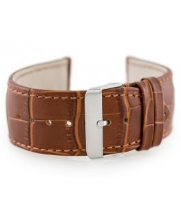 Pacific W64 leather watch strap - brown - 24mm