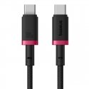 Baseus Dura Type-C - Type-C 100 W kiirlaadimiskaabel 2 m must, punane