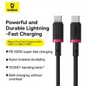 Baseus Dura Type C to Type C 100 W fast charging cable 2 m Black, Red Baseus Dura Type C to Type C 100 W fast charging cable 2 m Black, Red