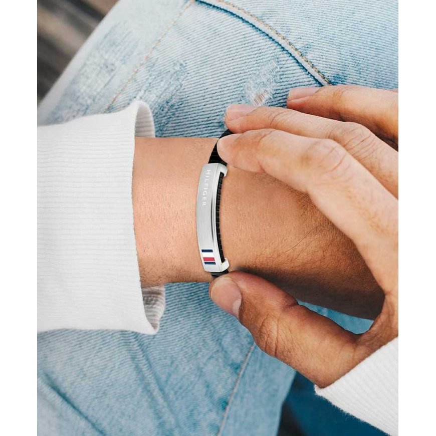 Tommy Hilfiger Modern Black Leather Bracelet 2790349 – 4