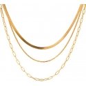 Troli Triple gold-plated necklace VAAJDNW2308015G Troli Triple gold-plated necklace VAAJDNW2308015G