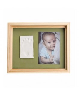 Edistäminen! Baby Art Pure Frame -puinen vauvan jalka- tai pyöränjälkien tekoon tarkoitettu setti 3601092030