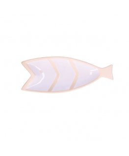 Npc Polska RITUALI DOMESTICI PELAGICOILLOGICO Talerz ryba valkoinen 30,5 x 12,5 x 3 cm