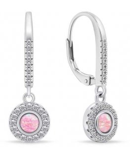 Brilio Silver Decent silver earrings with opals EA1167WP