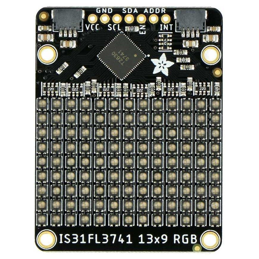 RGB LED Matrix Controller - 117 LED RGB Matrix Module - IS31FL3741 - STEMMA QT/Qwiic - Adafruit 5201 – 2