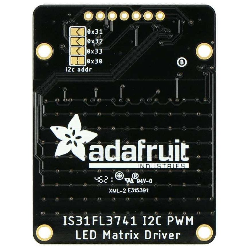 RGB LED Matrix Controller - 117 LED RGB Matrix Module - IS31FL3741 - STEMMA QT/Qwiic - Adafruit 5201 – 3