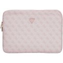 Laukku Guess Sleeve 14" 4G vetoketjutaskulla, kolmiologolla, pinkki Laukku Guess Sleeve 14" 4G vetoketjutaskulla, kolmiologolla, pinkki