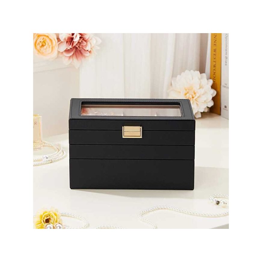 Troli Three-Tier Black Jewelry Organizer – 4