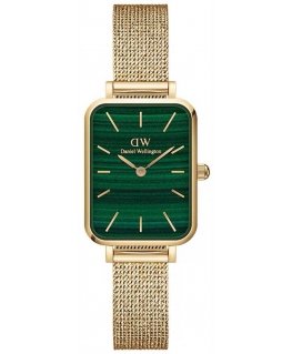 Moteriškas laikrodis DANIEL WELLINGTON Quadro Pressed Evergold Emerald 20mm DW00100561+ BOX (zw505m)