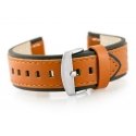 Pacific W80 ruda/juodas 24mm leather watch strap Pacific W80 ruda/juodas 24mm leather watch strap