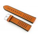 Pacific W80 brown/black 24mm leather watch strap Pacific W80 brown/black 24mm leather watch strap