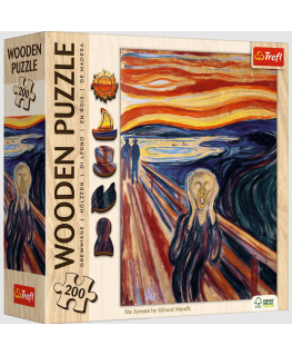 Trefl Wooden puzzle 200 pieces - Edvard Munch The Scream