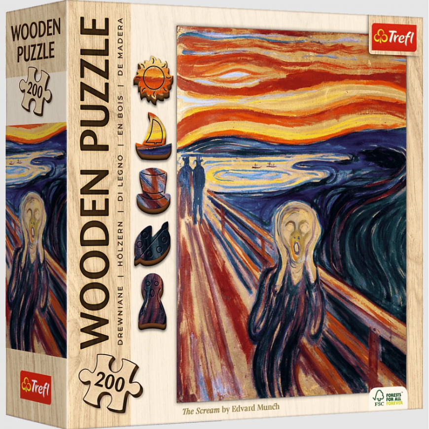Trefl puinen palapeli 200 palaa. - Edvard Munch Huuto