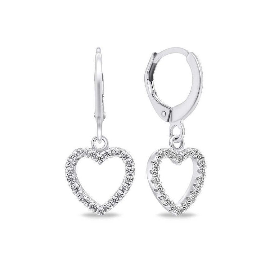 Brilio Silver Brilio Silver Silver earrings with bow and hearts EA645W
