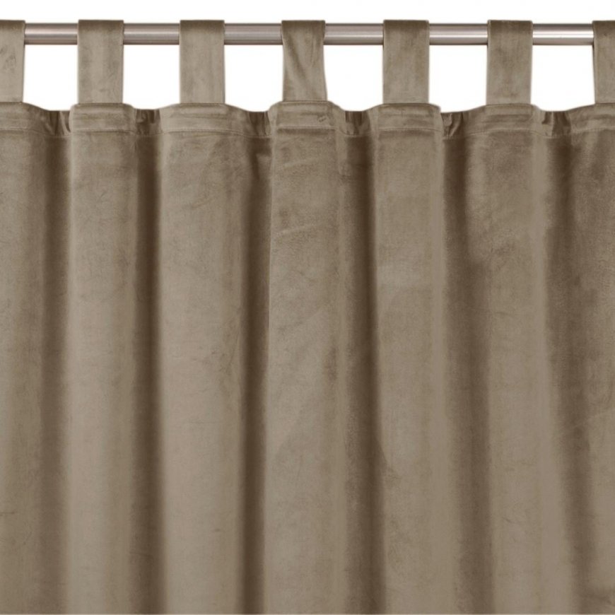 Homede Curtains VELVET TAB BEIGE 200x270