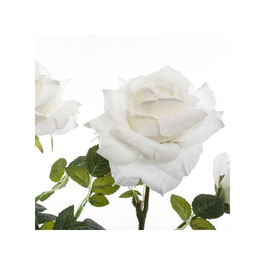 Atmosphera Artificial plant in a pot BUSH Roses, 74 cm, white – 2