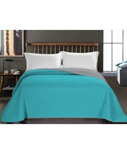 Bedspread DecoKing Axel, 200x220 cm, color: blue / gray