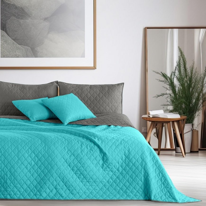 Bedspread DecoKing Axel, 200x220 cm, color: blue / gray – 5
