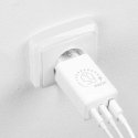 OBAL:ME GaN-seinälaturi USB-A + 2xUSB-C 65W Valkoinen