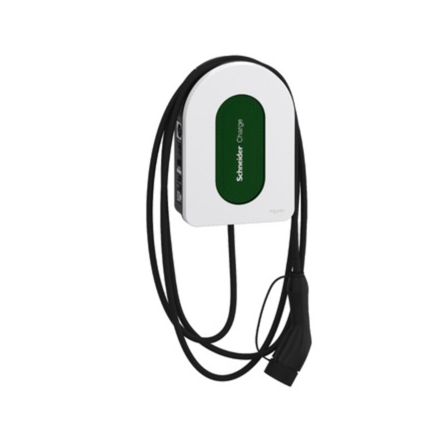 Schneider Electric EVH5A11N2C5 elektromobilių įkrovimo stotelė Žalia, Balta Siena 1