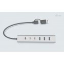 i-tec CAHUBMETAL7 jaotur USB 3.2 Gen 1 (3.1 Gen 1) Type-A + Type-C 5 Mbit/s Hall i-tec CAHUBMETAL7 jaotur USB 3.2 Gen 1 (3.1 Gen 1) Type-A + Type-C 5 Mbit/s Hall
