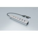 i-tec CAHUBMETAL7 sąsajos šakotuvas USB 3.2 Gen 1 (3.1 Gen 1) Type-A + Type-C 5 Mbit/ai Pilka