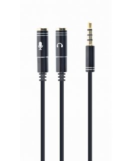Gembird !Adapter audio microphon 3.5mm mini Jack/4PIN/0. garso kabelis 0,2 m 2 x 3.5mm Juoda