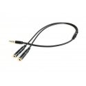 Gembird !Adapter audio microphon 3.5mm mini Jack/4PIN/0. audio kabelis 0,2 m 2 x 3.5mm Melns Gembird !Adapter audio microphon 3.5mm mini Jack/4PIN/0. audio kabelis 0,2 m 2 x 3.5mm Melns