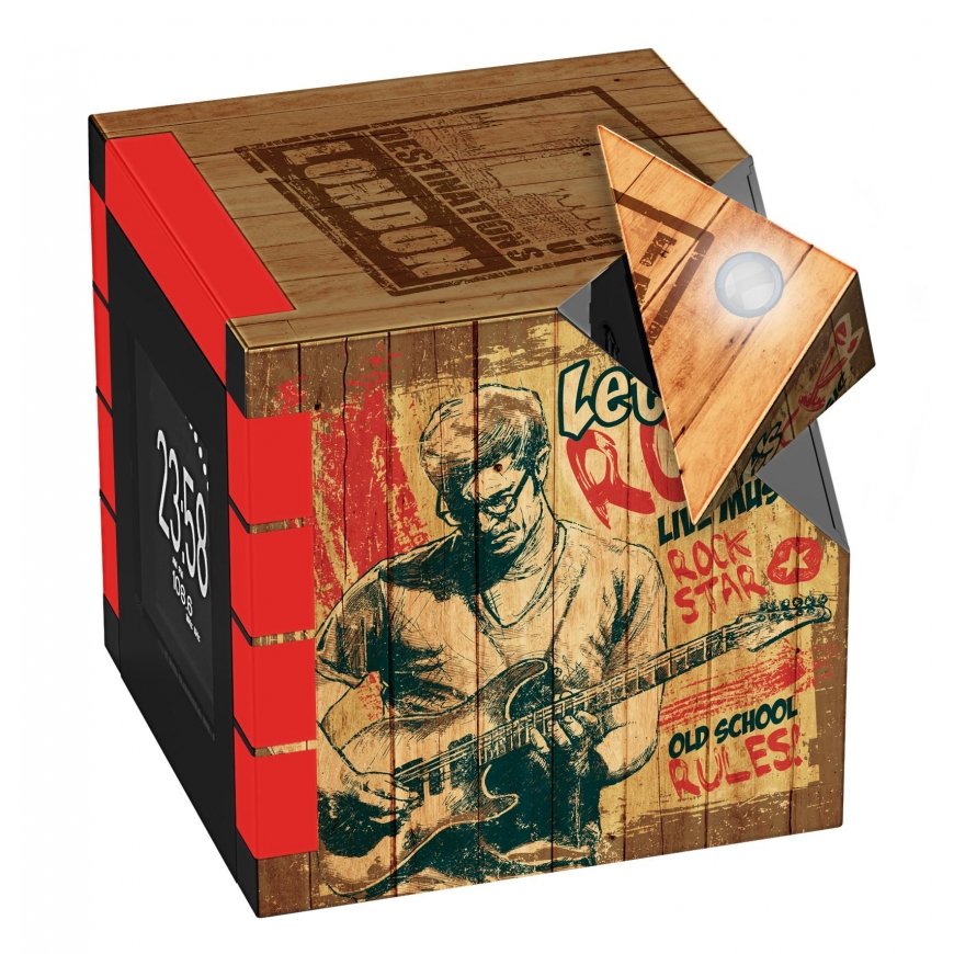 Bigben Interactive RR70PROCKWOOD radio Pulkstenis Digitāls Melns, Brūns, Sarkans – 2