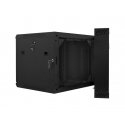 Lanberg WF02-6609-10B statnis 9U Pie sienas stiprināms statīvs Melns