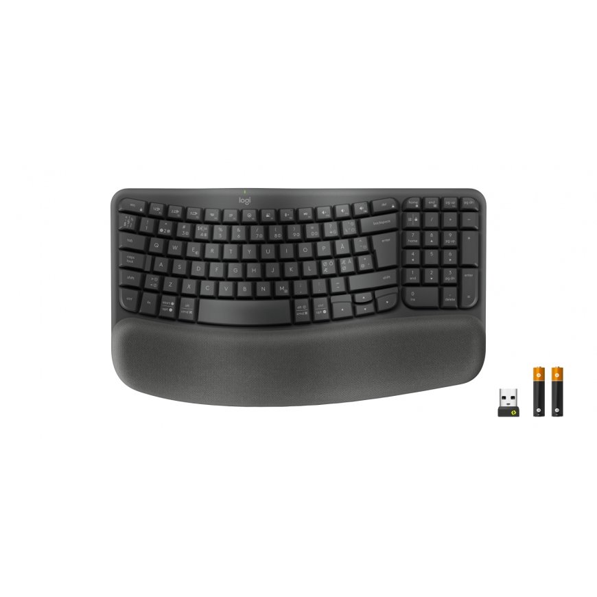 Logitech 920-012332 klaviatūra Biuras RD belaidis ryšys + „Bluetooth“ QWERTY Šiaurės šalių Grafitas – 4