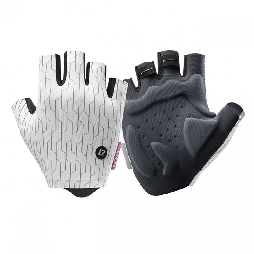 Rockbros MTB cycling gloves size: M - white and black