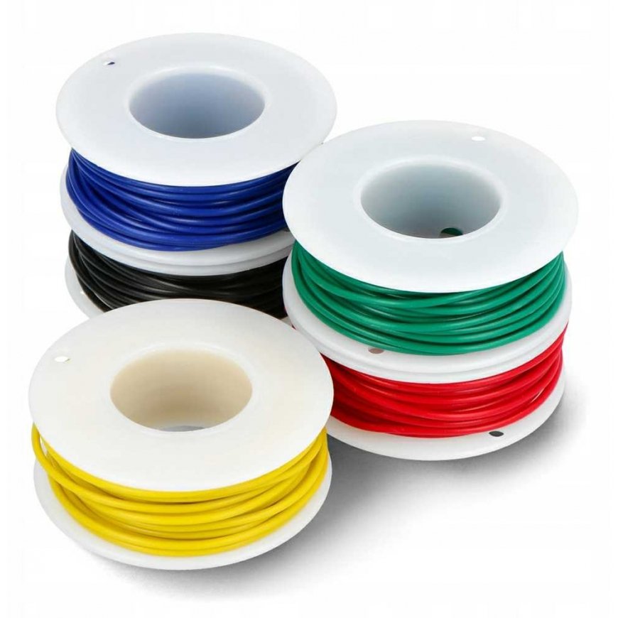 22AWG-lankakelojen sarja eri väreissä - 5 kpl - justPi – 5