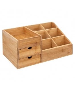 5five Simply Smart Bamboo Bambuko laikiklis kosmetikai, 3 stalčiai