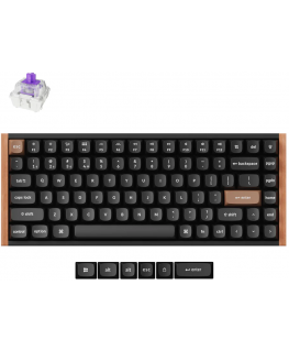 Keychron K2 HE Wireless - US išdėstymas - Gateron Magnetic Nebula Carbon Juodas (K2H-F1) Magnetinė Belaidė Žaidimų Klaviatūra